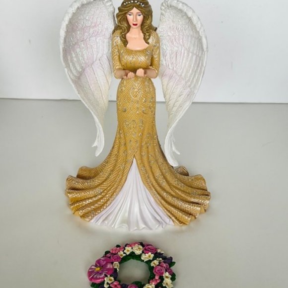 Angel Figurine Fairy Sculpture Christmas Thomas Kinkade Hamilton Heavenly Light - Picture 3 of 6